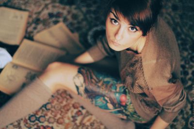 Cute brunette on a non nude photo
